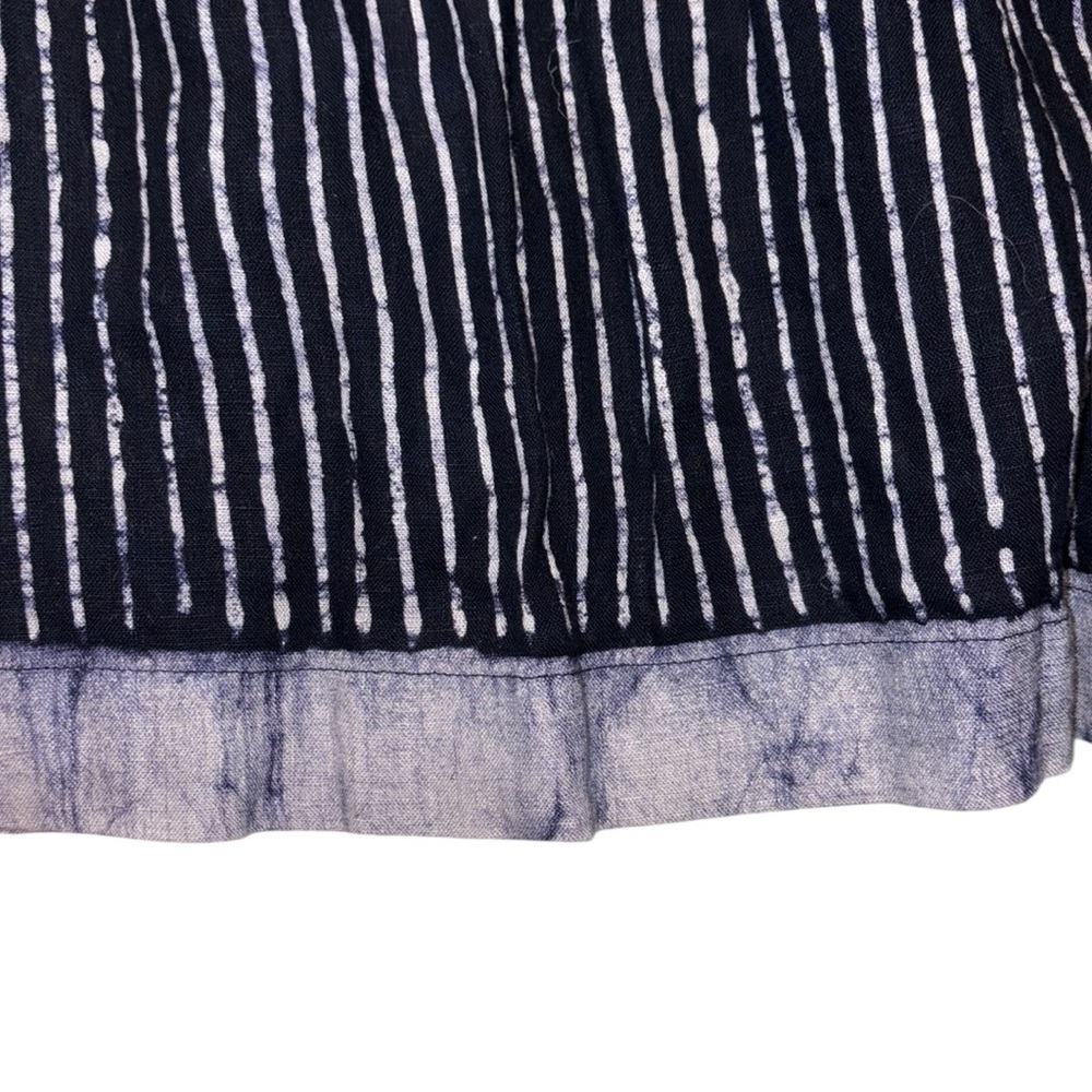 Faherty Indigo Strapless Maxi Dress with Smocked Bodice & Boho Print XS Pockets - Picture 8 of 12